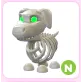 N Halloween White Skeleton Dog