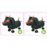 x2 N Halloween Evil Dachshund