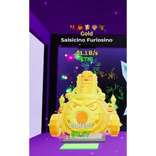 FORTNITE STEAL THE BRAINROT - NEW GOLD SALSICINO FURIOSINO, 1.1B/s , 5 Traits