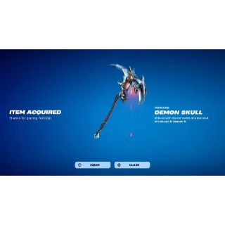 Demon Skull Pickaxe|instant delivere