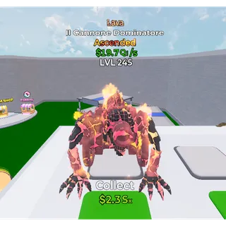 Fortnite go up for brainrots Il Cannone Dominatore lava lvl 245