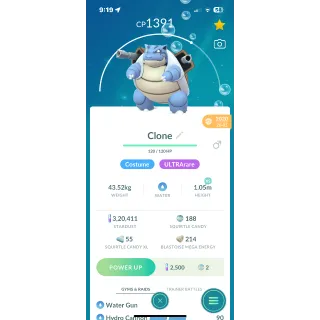 CLONE  BLASTOISE AVAILABLE VIA TRADE