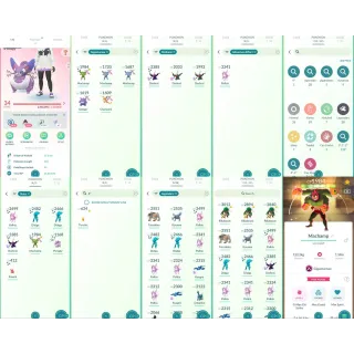 LEVEL 34 ACCOUNT I 3 SHINY LEGENDARY  I 7 SHINY I 28 LEGENDARY I  1 MYTHICAL SHINY I 1 GMAX SHINY |