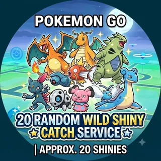 Pokémon GO 20 Random Wild Shiny Catch Service | Approx. 20 Shinies