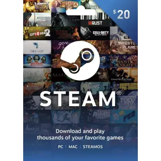 $20.00 STEAM GIFT CARD 🇺🇸