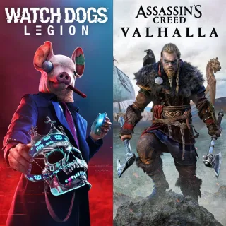 Assassin’s Creed® Valhalla + Watch Dogs®: Legion Bundle [𝐈𝐍𝐒𝐓𝐀𝐍𝐓 𝐃𝐄𝐋𝐈𝐕𝐄𝐑𝐘]