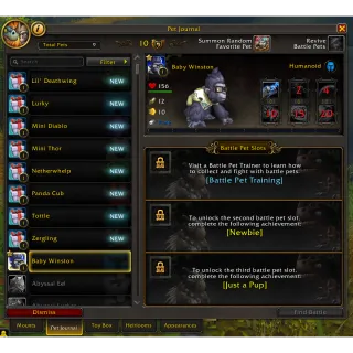 Baby Winston Pet - World of Warcraft (RARE) Battle.net Key - GLOBAL