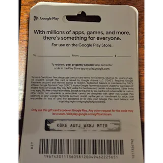 $150.00 USD Google Play