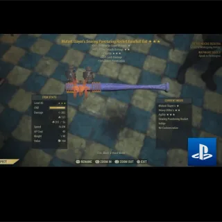 RARE INDIGO COLORED BASEBALL BAT PS4 PS5