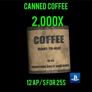 2000X CANNED COFFEE PS4 PS5 FALLOUT 76