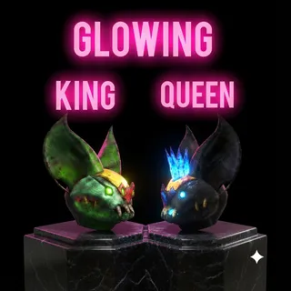 Glowing Scorched beast King And Queen Mask