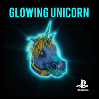 GLOWING UNICORN MASK PS4 PS5 FALLOUT 76 FASNACHT EVENT