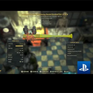RARE YELLOW COLORED BASEBALL BAT PS4 PS5