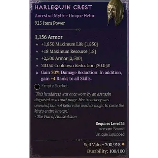 HARLEQUIN CREST UBER UNIQE