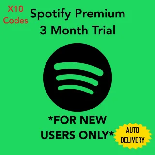 Spotify Premium 3 Month Trial (X10 Codes)⚡INSTANT DELIVERY⚡