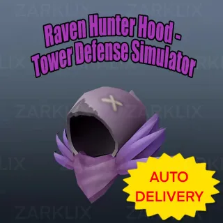 Roblox - Raven Hunter Hood - Tower Defense Simulator