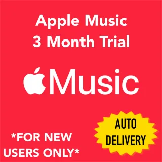 Apple Music 3 Month Trial USA ⚡INSTANT DELIVERY⚡