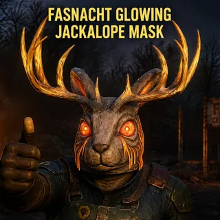 glowing jackalope mask
