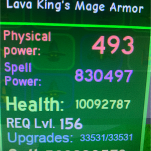 Gear Lava Kings Mage Armor In Game Items Gameflip - lava armor roblox