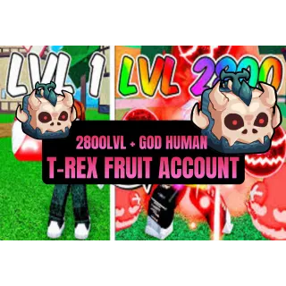Blox Fruit | 2800LVL + GH + T-rex FRUIT | HESAP