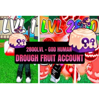 Blox Fruit | 2800LVL + GH + Drough FRUIT | Account