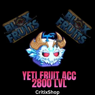 Blox Fruit | 2800LVL + GH + Yeti FRUIT | Account