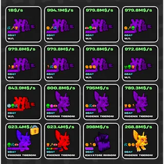 16x Rots JUST FOR FIRST BUYER FULL PACK ROTS + 5x Sheriff Peas FRUITS gift| Fruits vs Brainrots