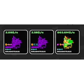 DRAGOTRAXI ROT PACK 3x + FREE GIFT| FRUITS VS BRAINROTS