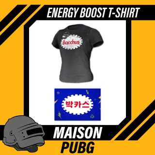 PUBG | ENERGY BOOST T-SHIRT + NAMEPLATE | BACCHUS