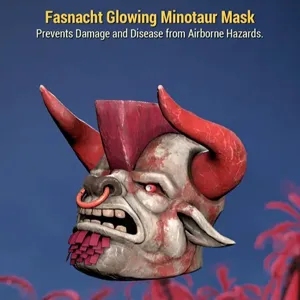 glowing Minotaur mask