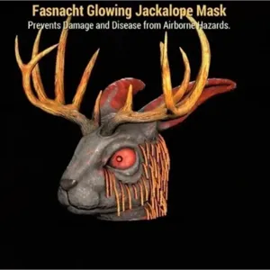 glowing jackalope mask