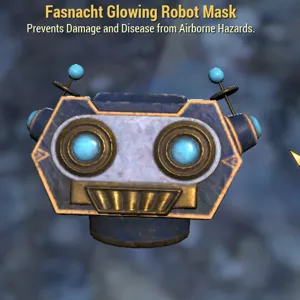 glowing robot mask