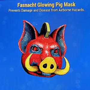 glowing pig mask