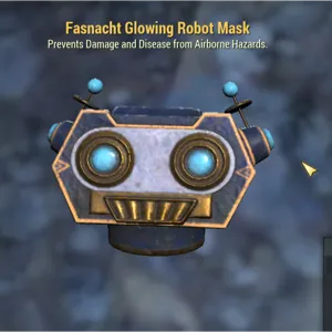 glowing robot mask