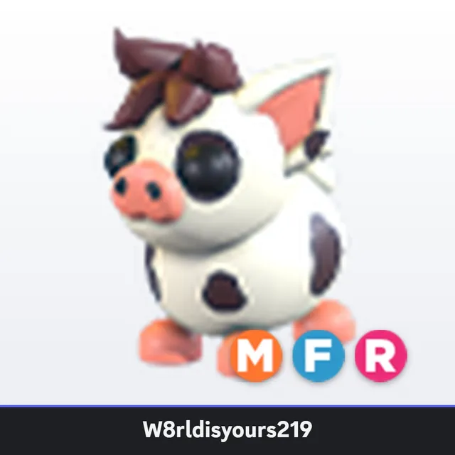 Adopt Me Mega Neon Fly Ride Mini Pig (MFR) - Full Grown - Fast Trade ...