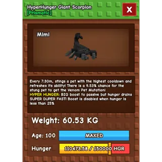 Giant Scorpion 60KG+