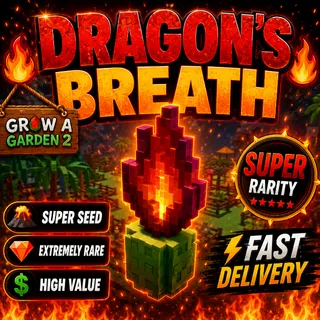 🔥 DRAGON'S BREATH SEED 🌋 SUPER RARITY | GROW A GARDEN 2 | FAST DELIVERY