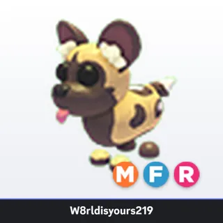 Adopt Me Mega Neon Fly Ride African Wild Dog (MFR) - Full Grown - In Stock - Fast Trade