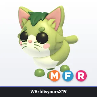Adopt Me Mega Neon Fly Ride Matcha Cat (MFR) - Full Grown - Fast Trade
