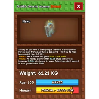 Ghostly mummy Rare collectors pet