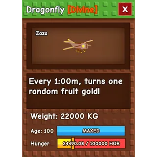 22000KG DRAGONFLY 1/1 RARE ADMIN SPAWN PET