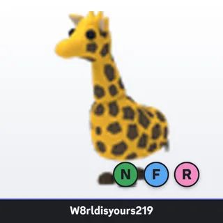 Adopt Me Neon Fly Ride Giraffe (NFR) - Full Grown - Fast Trade