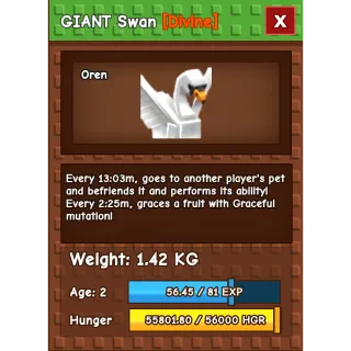 Giant swan rare collectors pet