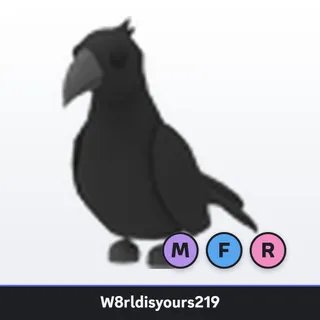Adopt Me Mega Neon Fly Ride Crow (MFR) - Full Grown - Fast Trade