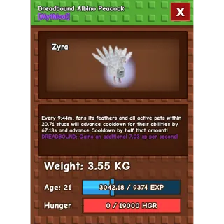 [RUSH SELL] ALBINO PEACOCK OP PET