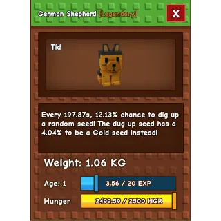 [RUSH SELL] GERMAN SHEPHERD RARE EXCLUSIVE DLC PET