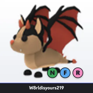 Adopt Me Neon Fly Ride Bat Dragon (NFR) - Full Grown - In Stock - Fast Trade