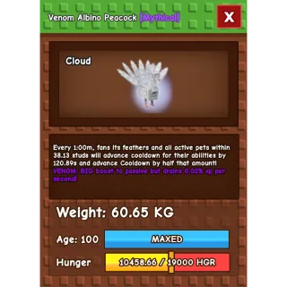 [RUSH SELL] ALBINO PEACOCK