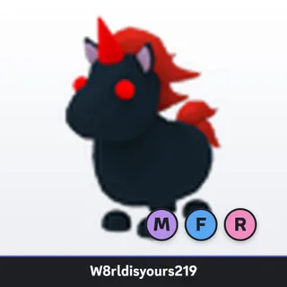 Adopt Me Mega Neon Fly Ride Evil Unicorn (MFR) - Full Grown - Fast Trade