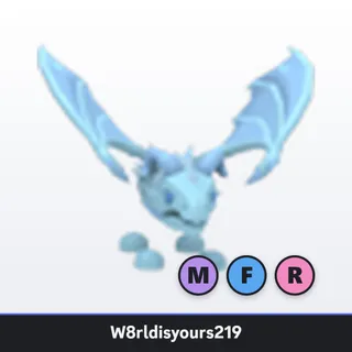 Adopt Me Mega Neon Fly Ride Frost Dragon (MFR) - Full Grown - In Stock - Fast Trade